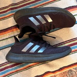 Adidas women’s black and Silver Sneakers